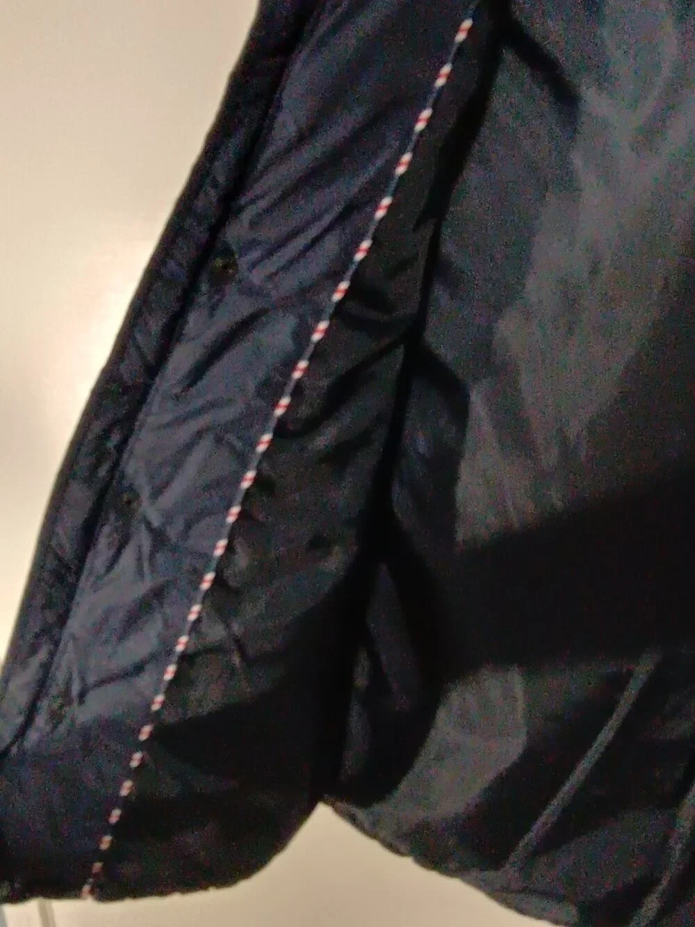 Wolsey Collection Men’s Navy Blue Quilted Puffer Vest Size L Full Zip Snap Front